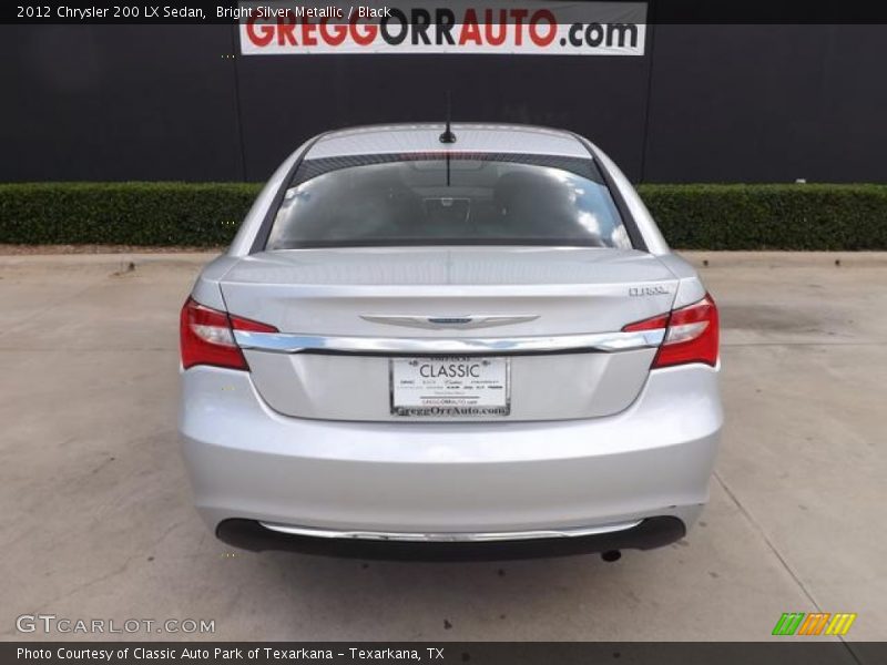 Bright Silver Metallic / Black 2012 Chrysler 200 LX Sedan