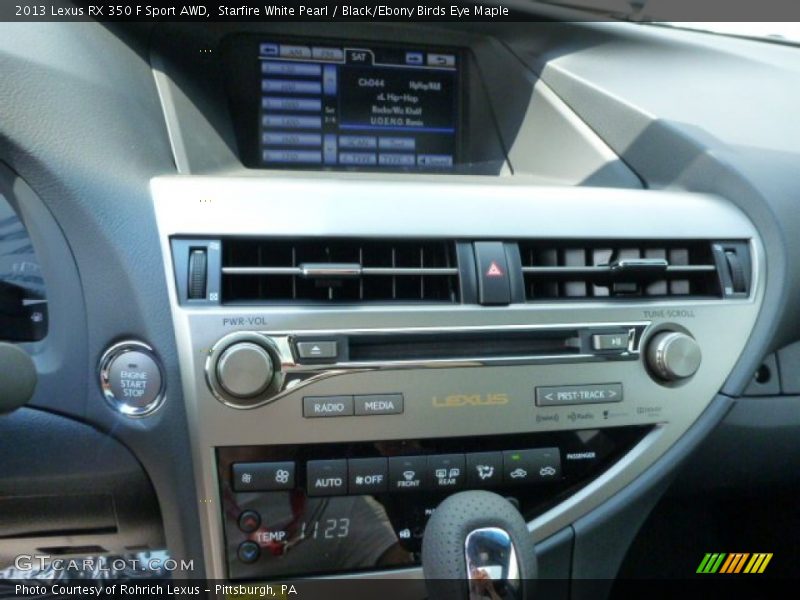 Starfire White Pearl / Black/Ebony Birds Eye Maple 2013 Lexus RX 350 F Sport AWD