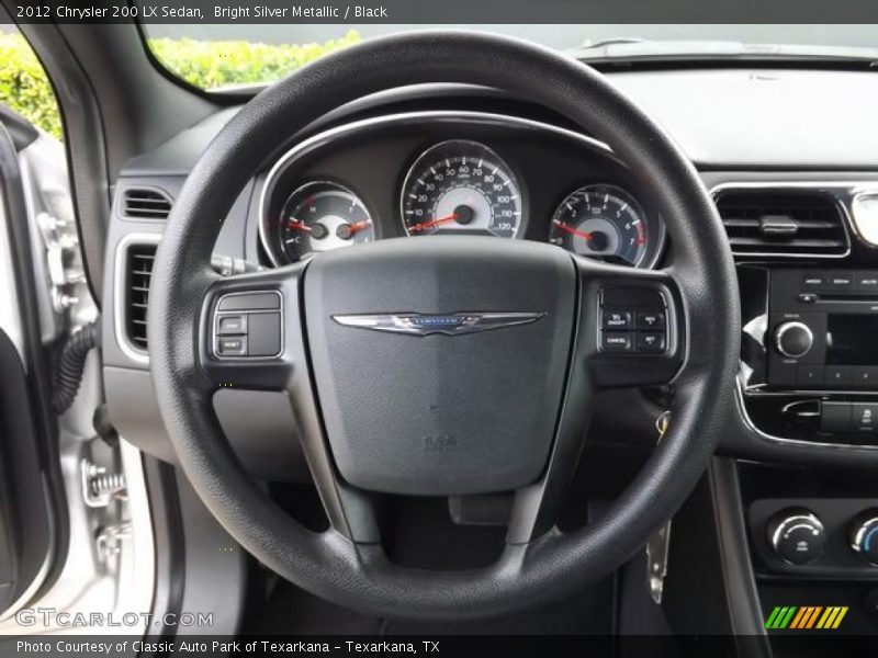 Bright Silver Metallic / Black 2012 Chrysler 200 LX Sedan