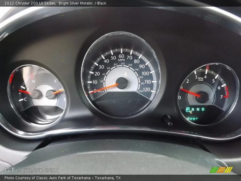 Bright Silver Metallic / Black 2012 Chrysler 200 LX Sedan