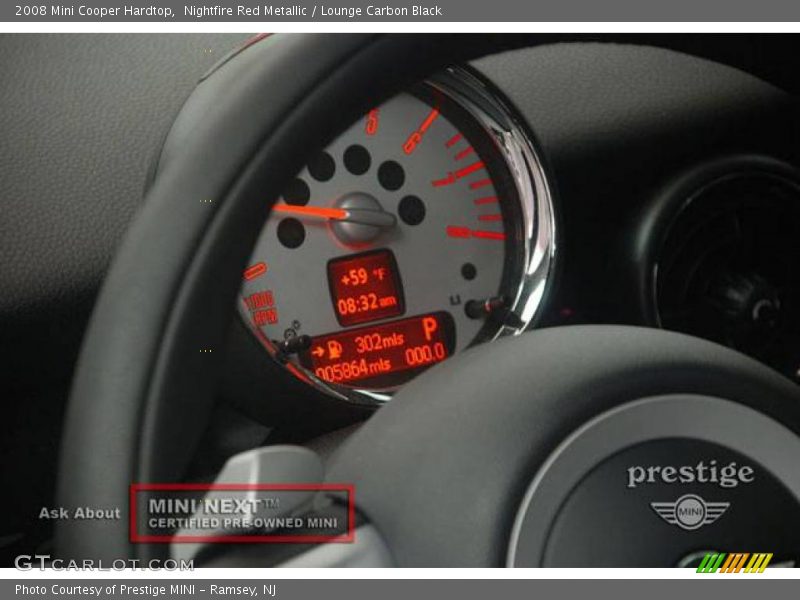 Nightfire Red Metallic / Lounge Carbon Black 2008 Mini Cooper Hardtop