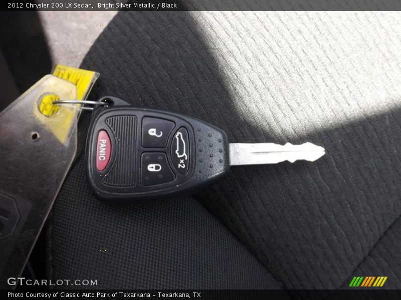 Bright Silver Metallic / Black 2012 Chrysler 200 LX Sedan