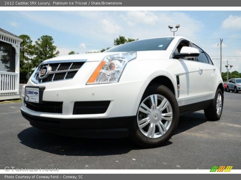Platinum Ice Tricoat / Shale/Brownstone 2012 Cadillac SRX Luxury