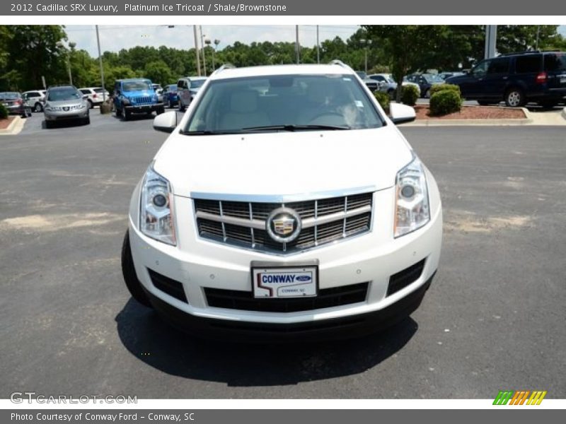 Platinum Ice Tricoat / Shale/Brownstone 2012 Cadillac SRX Luxury