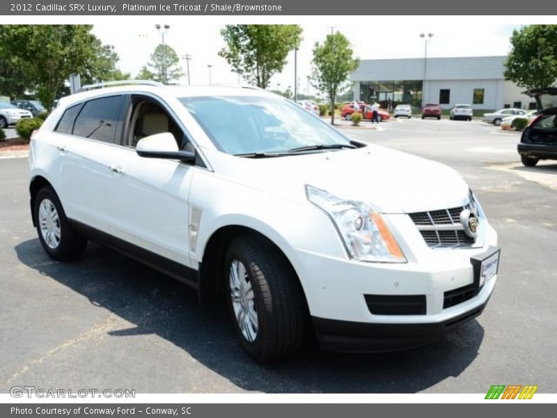 Platinum Ice Tricoat / Shale/Brownstone 2012 Cadillac SRX Luxury