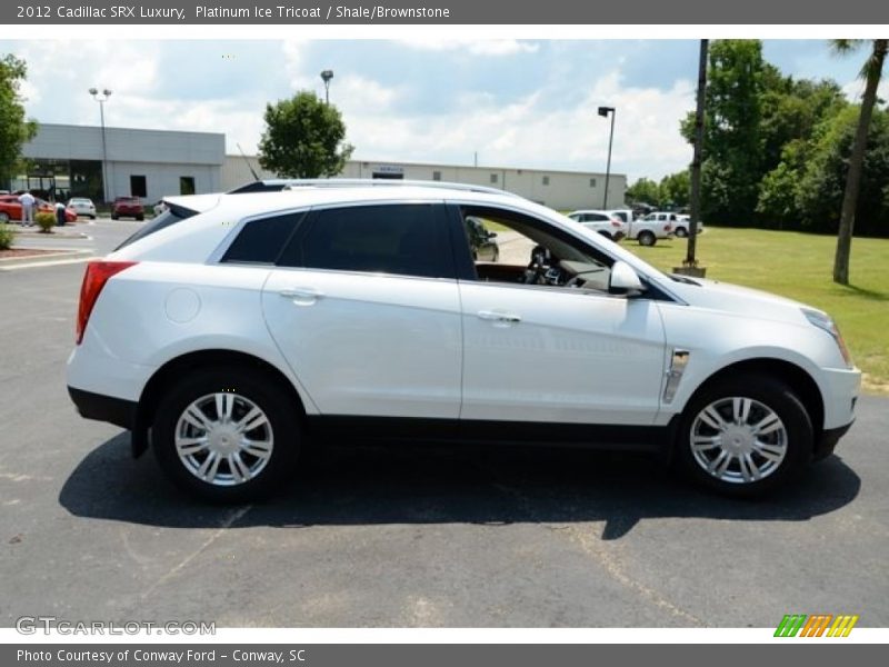 Platinum Ice Tricoat / Shale/Brownstone 2012 Cadillac SRX Luxury