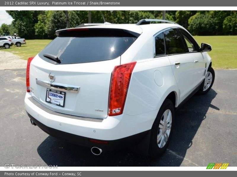 Platinum Ice Tricoat / Shale/Brownstone 2012 Cadillac SRX Luxury