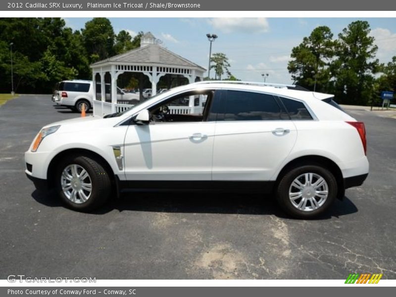 Platinum Ice Tricoat / Shale/Brownstone 2012 Cadillac SRX Luxury