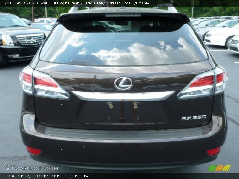 Fire Agate Pearl / Saddle Tan/Espresso Birds Eye Maple 2013 Lexus RX 350 AWD