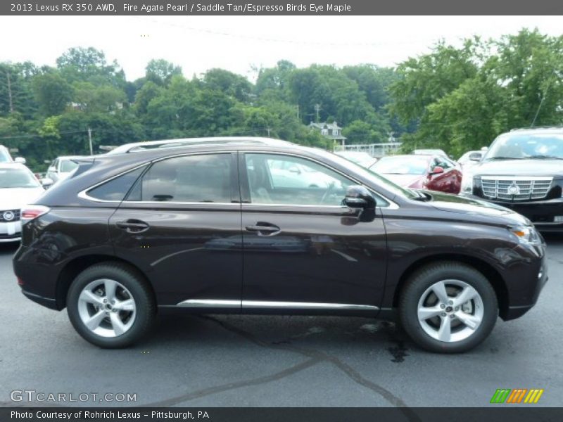 Fire Agate Pearl / Saddle Tan/Espresso Birds Eye Maple 2013 Lexus RX 350 AWD