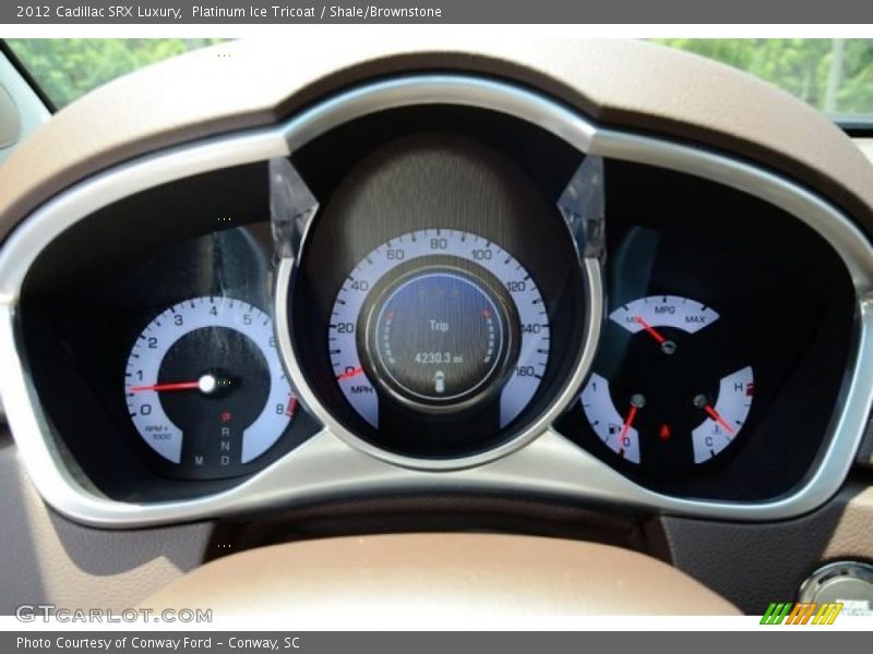 Platinum Ice Tricoat / Shale/Brownstone 2012 Cadillac SRX Luxury