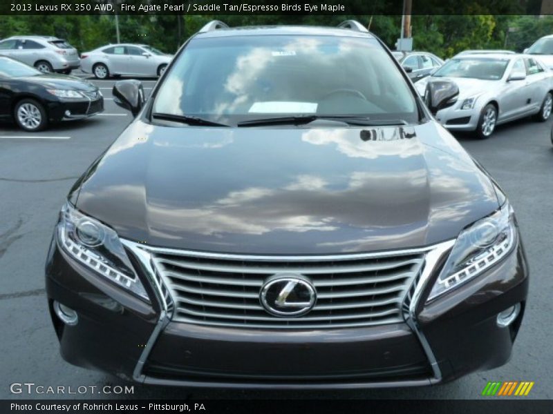 Fire Agate Pearl / Saddle Tan/Espresso Birds Eye Maple 2013 Lexus RX 350 AWD
