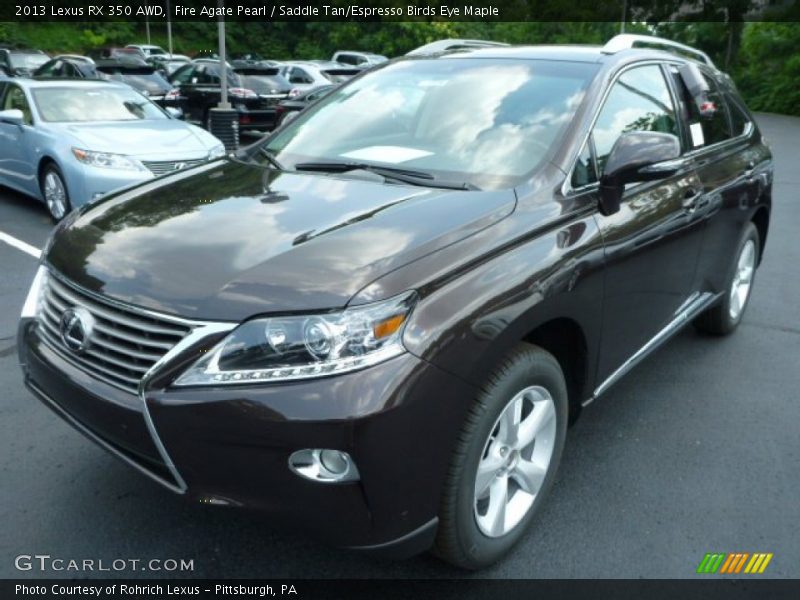 Fire Agate Pearl / Saddle Tan/Espresso Birds Eye Maple 2013 Lexus RX 350 AWD