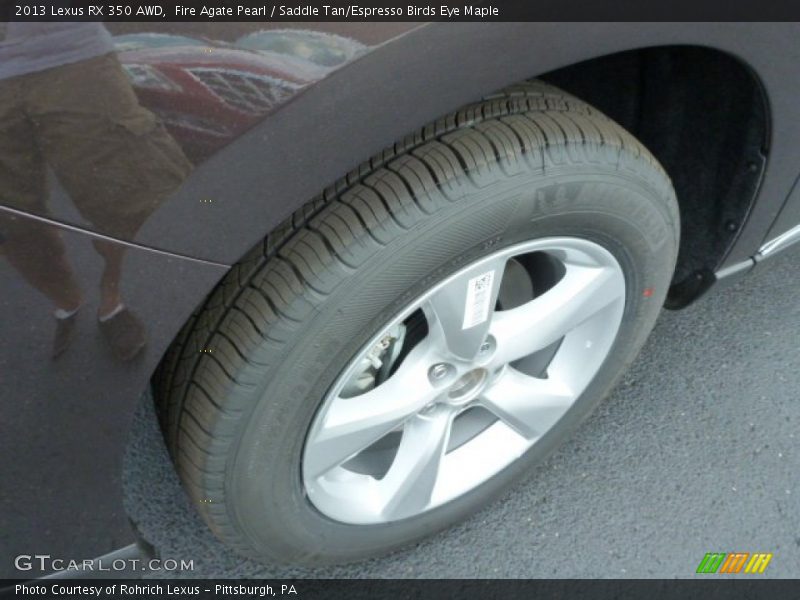 Fire Agate Pearl / Saddle Tan/Espresso Birds Eye Maple 2013 Lexus RX 350 AWD