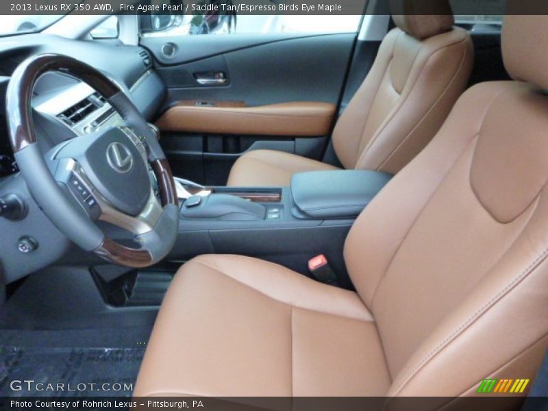Fire Agate Pearl / Saddle Tan/Espresso Birds Eye Maple 2013 Lexus RX 350 AWD