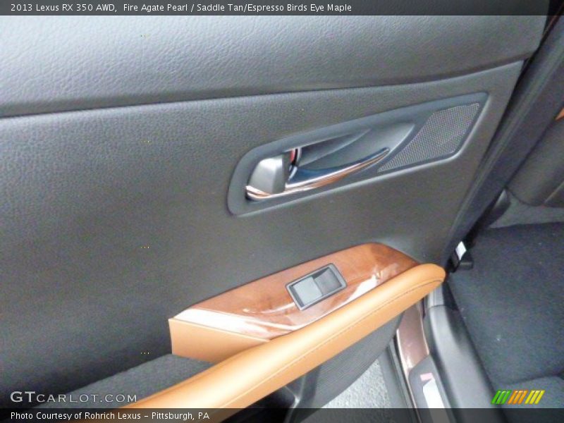 Fire Agate Pearl / Saddle Tan/Espresso Birds Eye Maple 2013 Lexus RX 350 AWD
