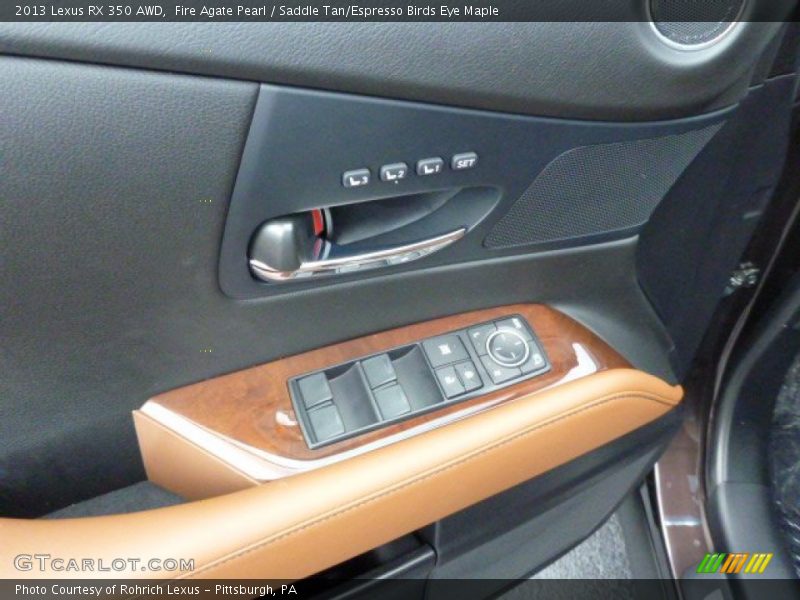Fire Agate Pearl / Saddle Tan/Espresso Birds Eye Maple 2013 Lexus RX 350 AWD