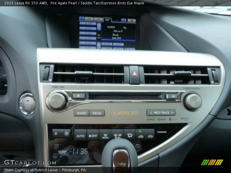 Fire Agate Pearl / Saddle Tan/Espresso Birds Eye Maple 2013 Lexus RX 350 AWD