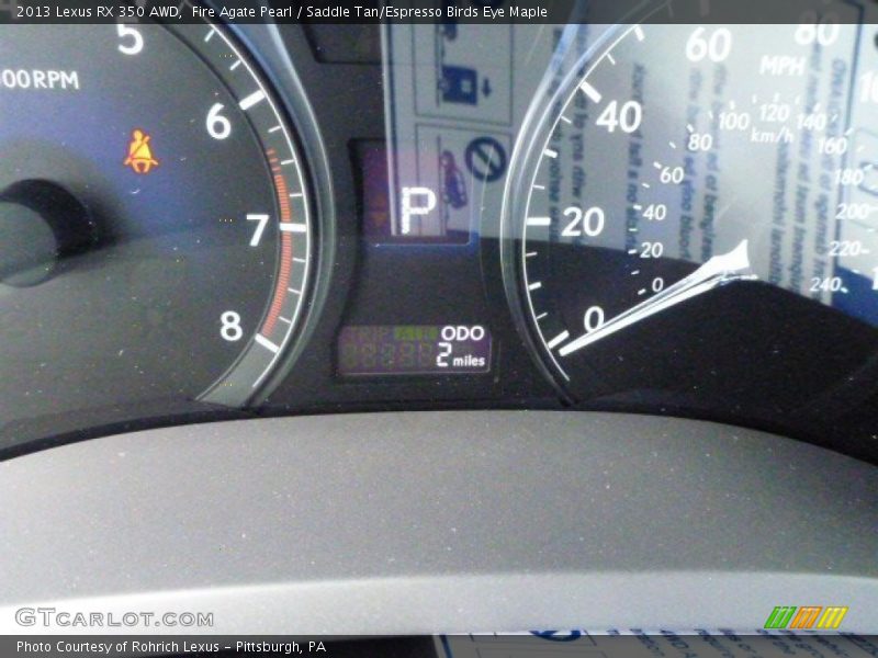 Fire Agate Pearl / Saddle Tan/Espresso Birds Eye Maple 2013 Lexus RX 350 AWD