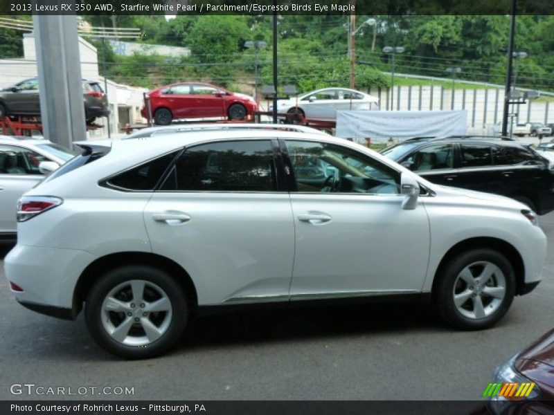 Starfire White Pearl / Parchment/Espresso Birds Eye Maple 2013 Lexus RX 350 AWD