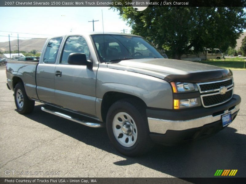 Silver Birch Metallic / Dark Charcoal 2007 Chevrolet Silverado 1500 Classic Work Truck Extended Cab