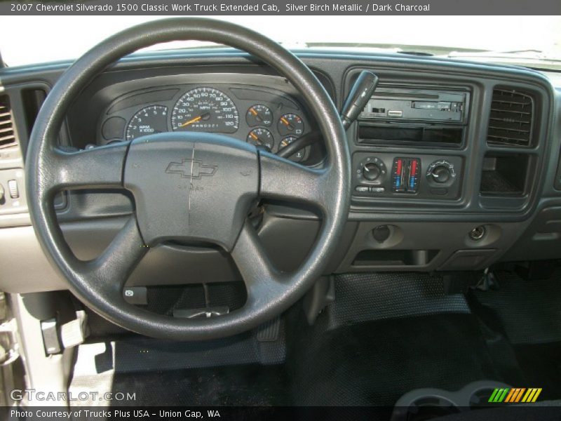 Silver Birch Metallic / Dark Charcoal 2007 Chevrolet Silverado 1500 Classic Work Truck Extended Cab