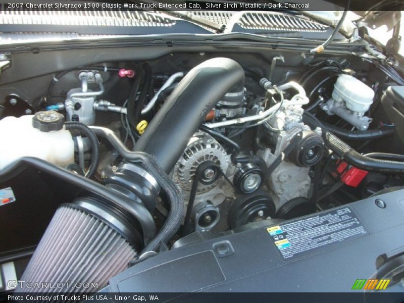 Silver Birch Metallic / Dark Charcoal 2007 Chevrolet Silverado 1500 Classic Work Truck Extended Cab