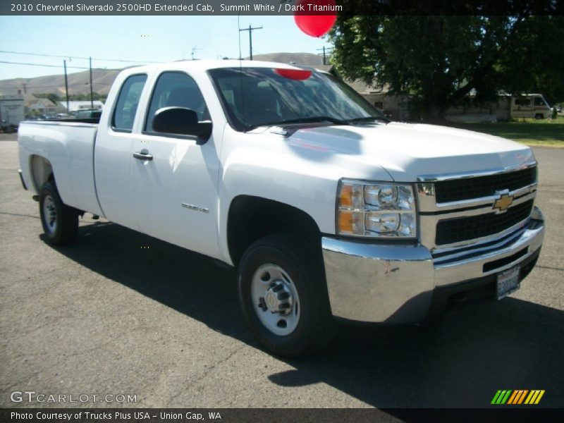 Summit White / Dark Titanium 2010 Chevrolet Silverado 2500HD Extended Cab