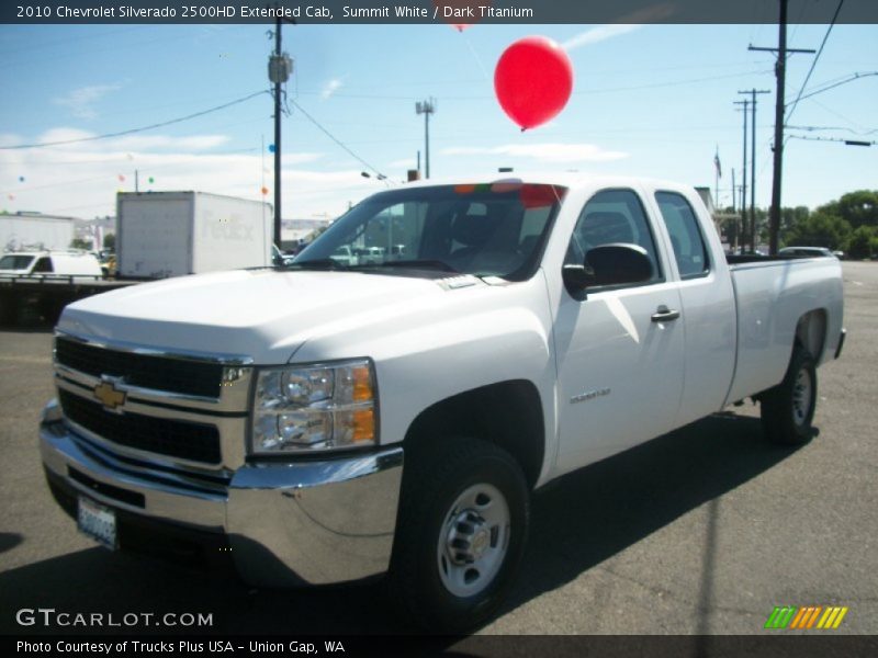 Summit White / Dark Titanium 2010 Chevrolet Silverado 2500HD Extended Cab
