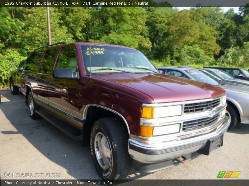 Dark Carmine Red Metallic / Neutral 1999 Chevrolet Suburban K1500 LT 4x4
