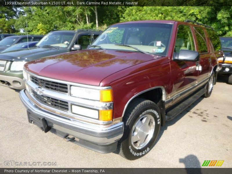 Dark Carmine Red Metallic / Neutral 1999 Chevrolet Suburban K1500 LT 4x4