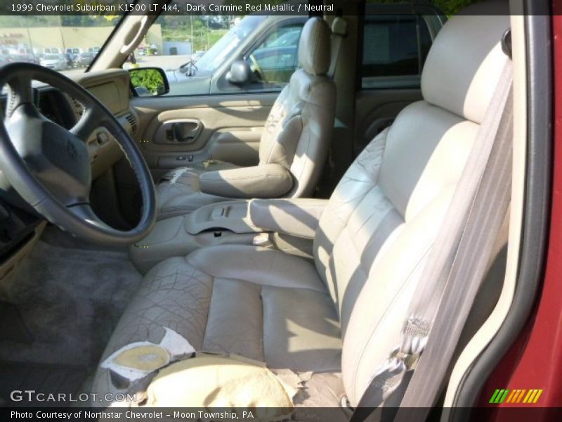 Dark Carmine Red Metallic / Neutral 1999 Chevrolet Suburban K1500 LT 4x4