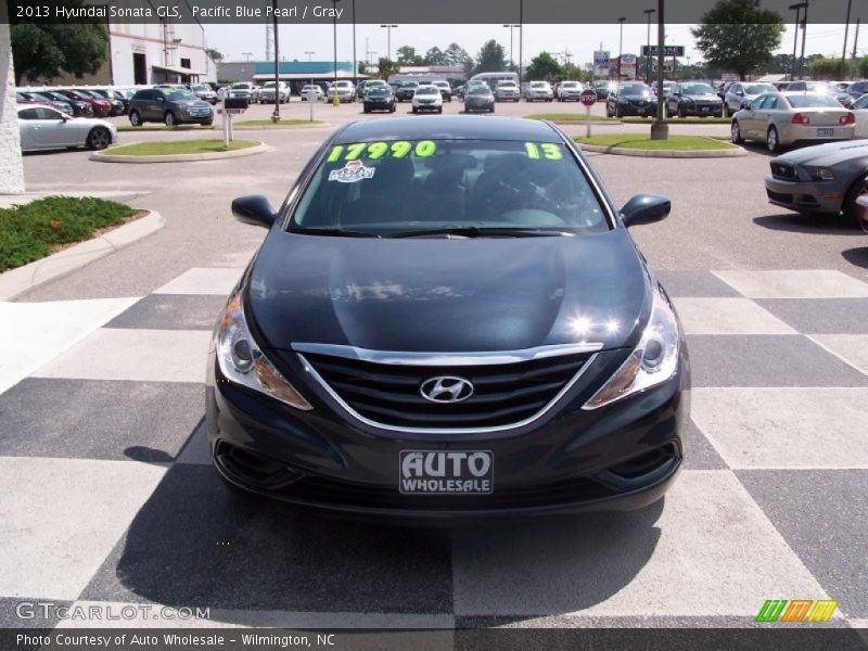 Pacific Blue Pearl / Gray 2013 Hyundai Sonata GLS