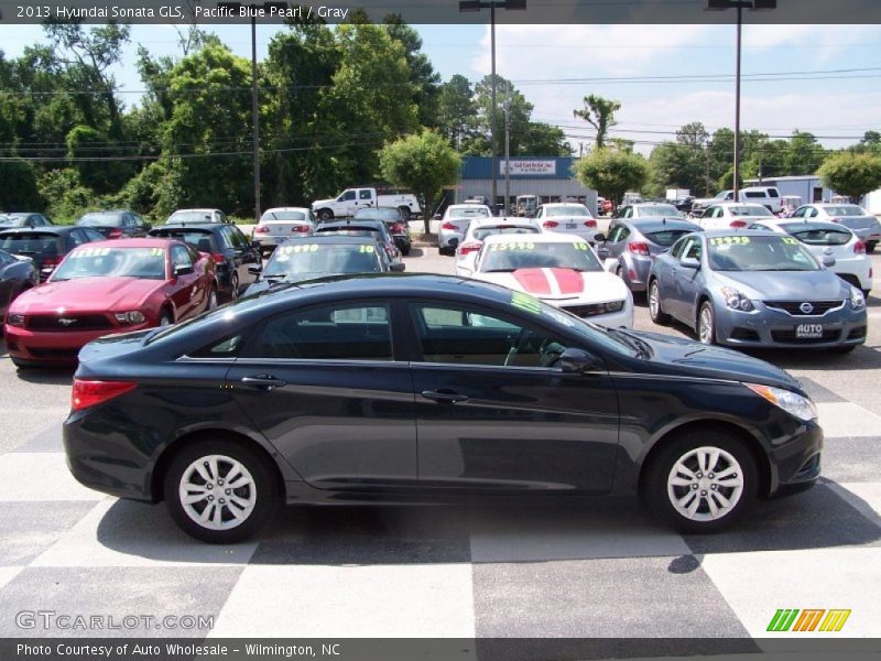 Pacific Blue Pearl / Gray 2013 Hyundai Sonata GLS
