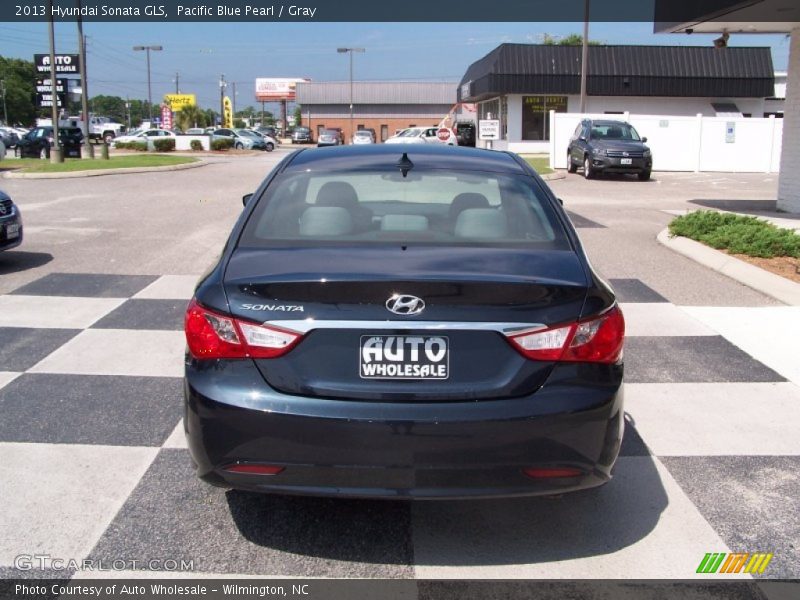 Pacific Blue Pearl / Gray 2013 Hyundai Sonata GLS
