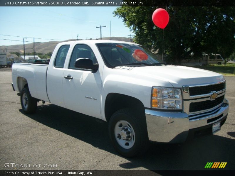 Summit White / Dark Titanium 2010 Chevrolet Silverado 2500HD Extended Cab