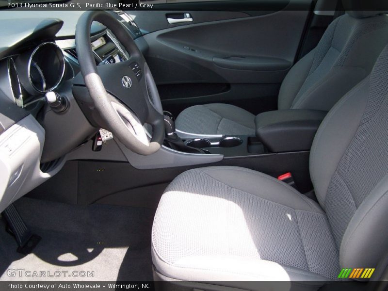 Pacific Blue Pearl / Gray 2013 Hyundai Sonata GLS