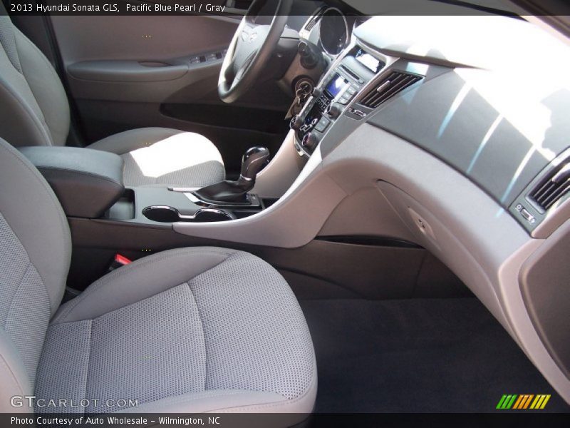 Pacific Blue Pearl / Gray 2013 Hyundai Sonata GLS
