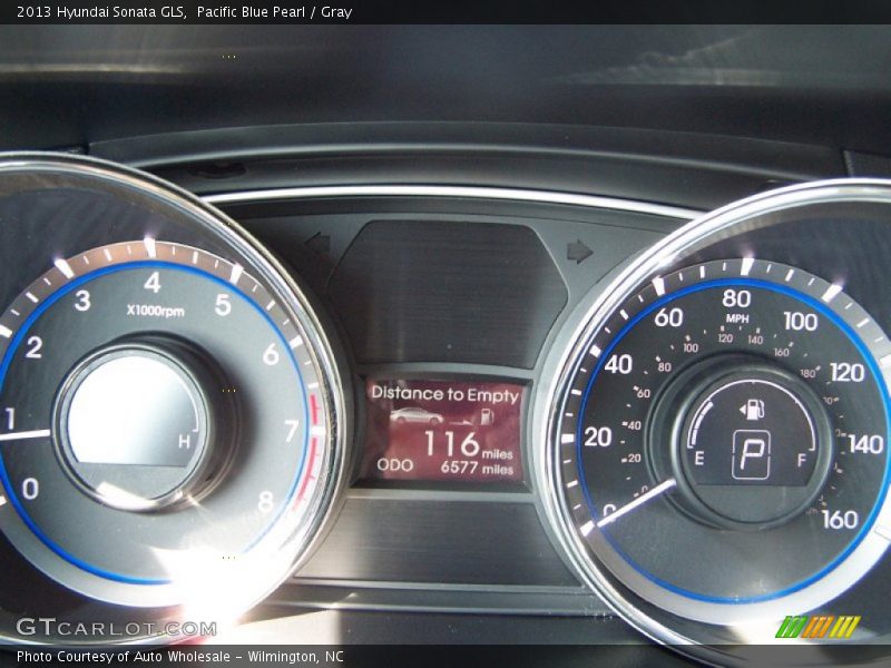 Pacific Blue Pearl / Gray 2013 Hyundai Sonata GLS