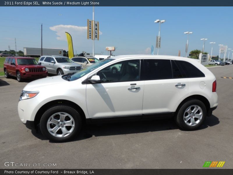 White Suede / Medium Light Stone 2011 Ford Edge SEL