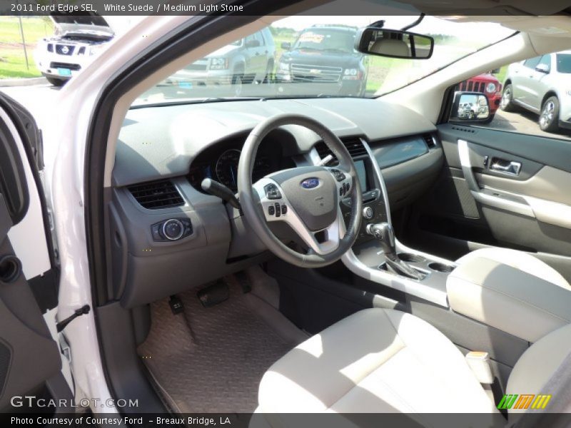 White Suede / Medium Light Stone 2011 Ford Edge SEL