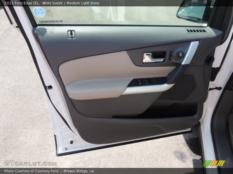 White Suede / Medium Light Stone 2011 Ford Edge SEL