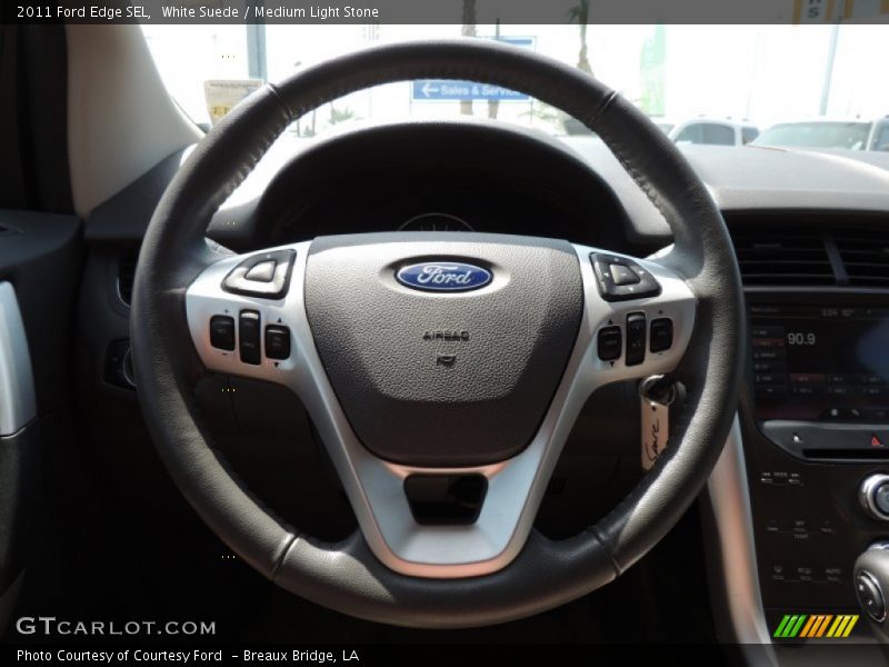White Suede / Medium Light Stone 2011 Ford Edge SEL