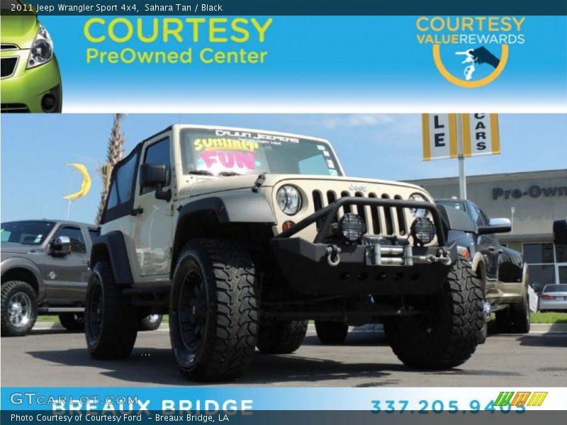 Sahara Tan / Black 2011 Jeep Wrangler Sport 4x4