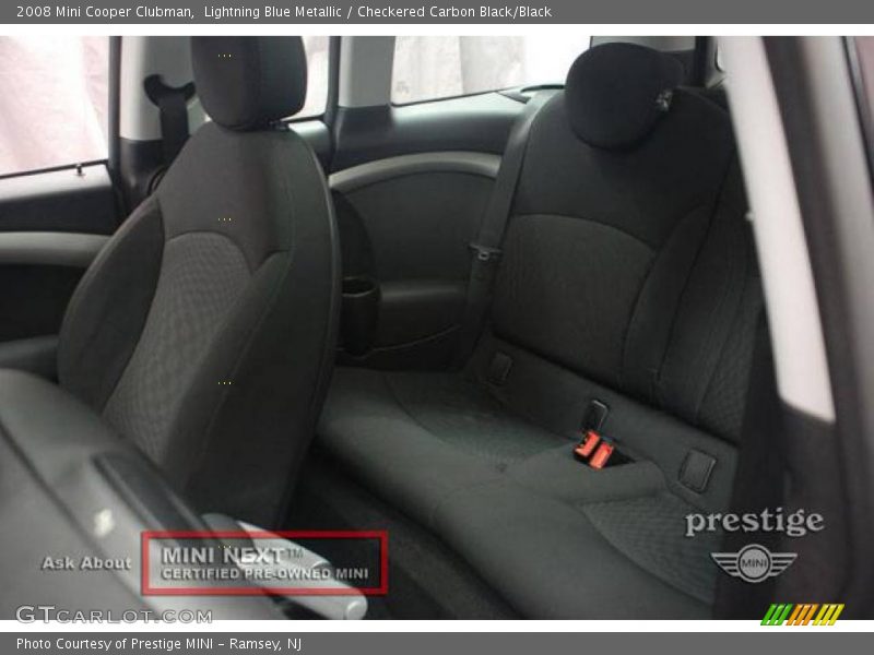 Lightning Blue Metallic / Checkered Carbon Black/Black 2008 Mini Cooper Clubman