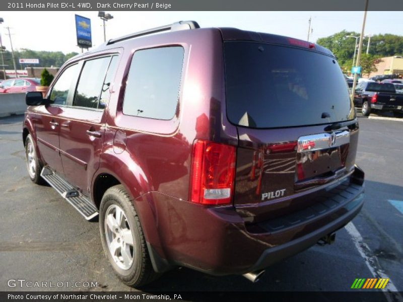 Dark Cherry Pearl / Beige 2011 Honda Pilot EX-L 4WD
