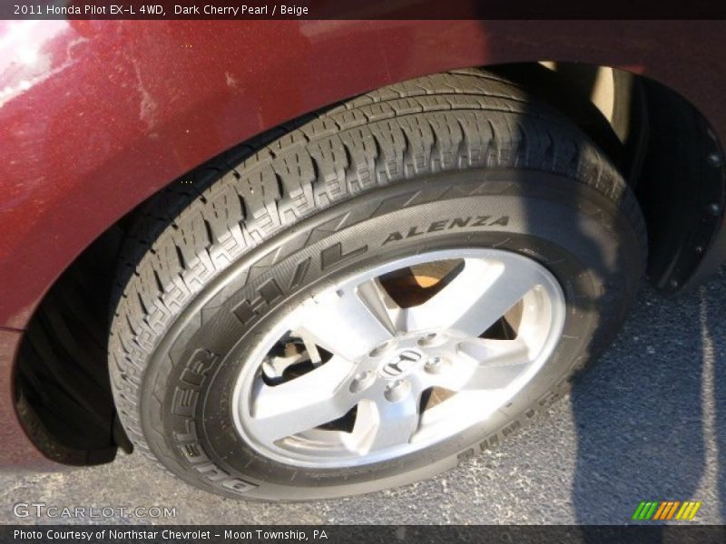 Dark Cherry Pearl / Beige 2011 Honda Pilot EX-L 4WD