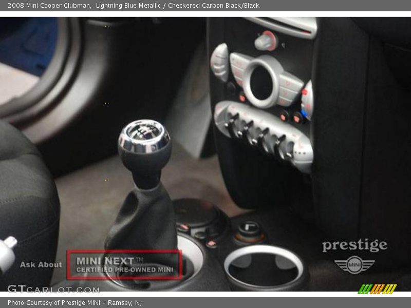 Lightning Blue Metallic / Checkered Carbon Black/Black 2008 Mini Cooper Clubman