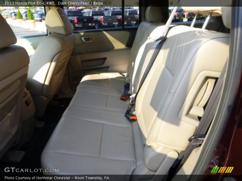 Dark Cherry Pearl / Beige 2011 Honda Pilot EX-L 4WD