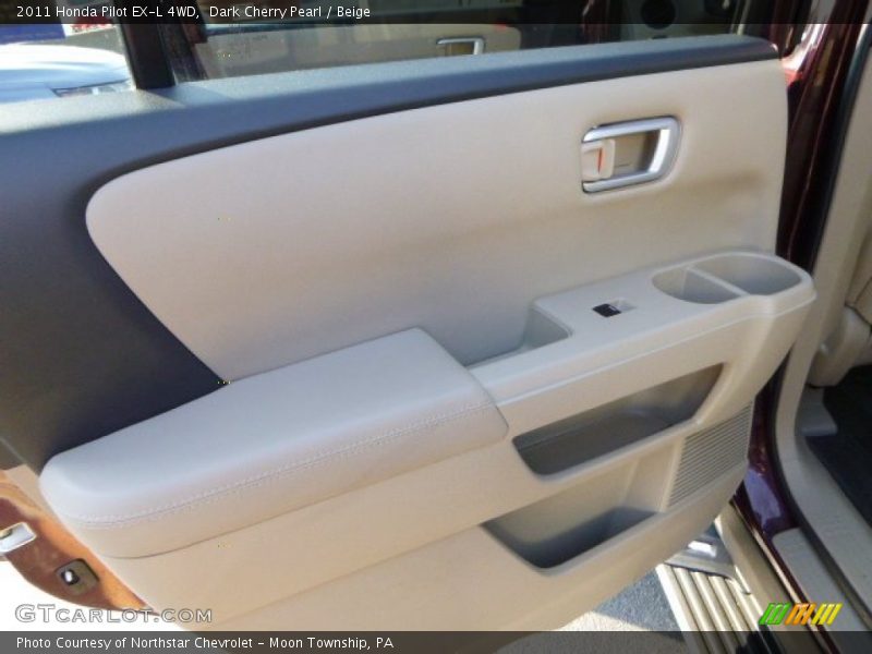 Dark Cherry Pearl / Beige 2011 Honda Pilot EX-L 4WD